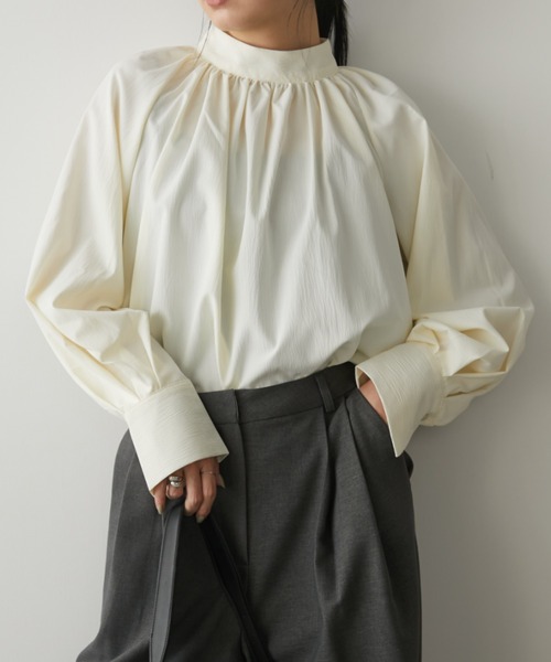 「Aunt Marie's」 長袖ブラウス FREE ベージュ レディース_画像2