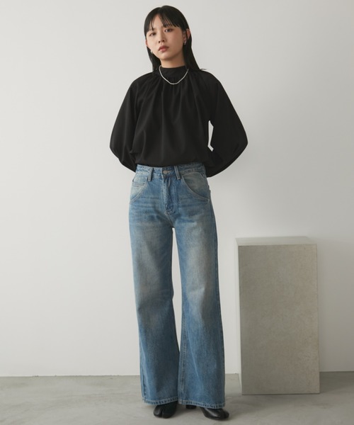 「Aunt Marie's」 長袖ブラウス FREE ベージュ レディース_画像6