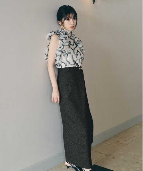 「SNIDEL」 ノースリーブブラウス ONE SIZE ベージュ レディース_画像5