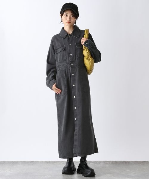 「JEANASIS」 シャツワンピース FREE ホワイト系その他 レディース_画像5