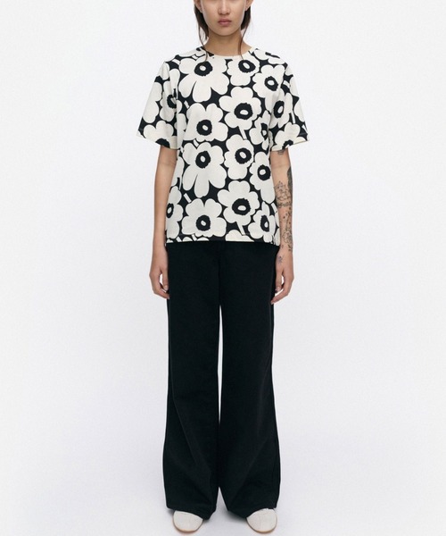 marimekko チュニック　カットソー 半袖　ピールト unikko marimekko（マリメッコ） tシャツ Tunnit Unikko / T-shirt レディース