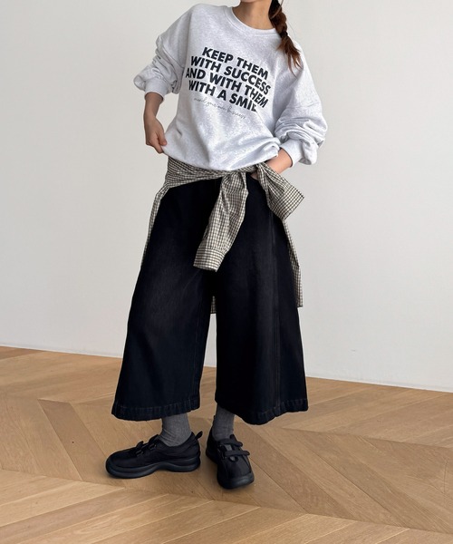 「CANAL JEAN」 スウェットカットソー ONE SIZE グレー レディース_画像4