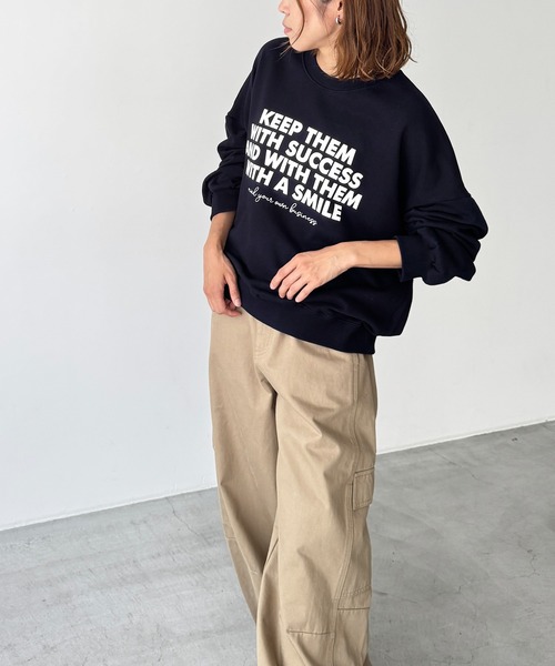 「CANAL JEAN」 スウェットカットソー ONE SIZE グレー レディース_画像5