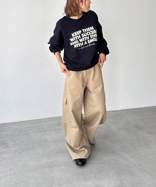 「CANAL JEAN」 スウェットカットソー ONE SIZE グレー レディース_画像7