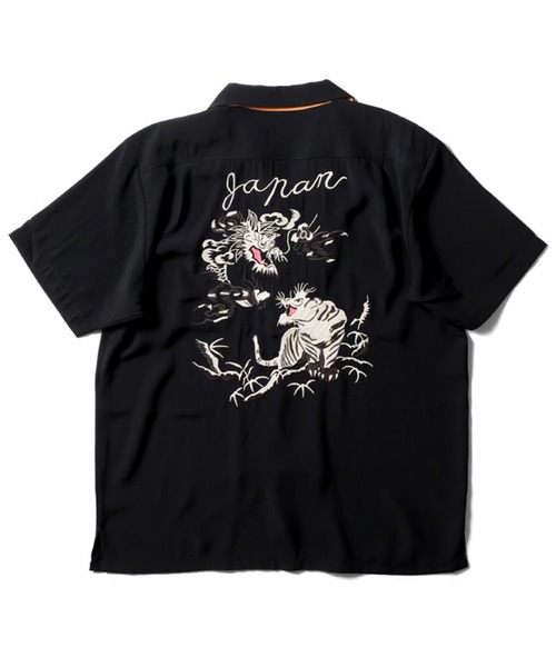 HOUSTON（ヒューストン） スマホショルダー シャツ 半袖 TIGER＆DRAGON