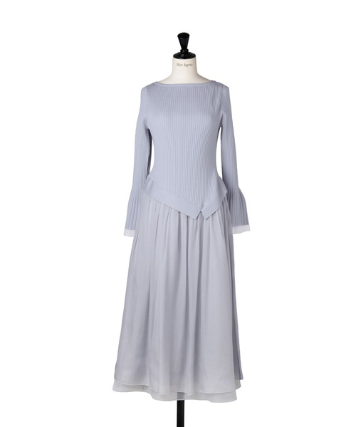 ワンピース Chiffon Knit Docking Dress