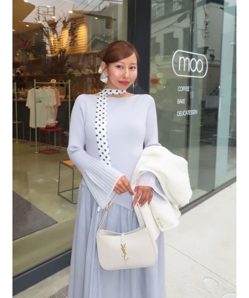 ワンピース Chiffon Knit Docking Dress