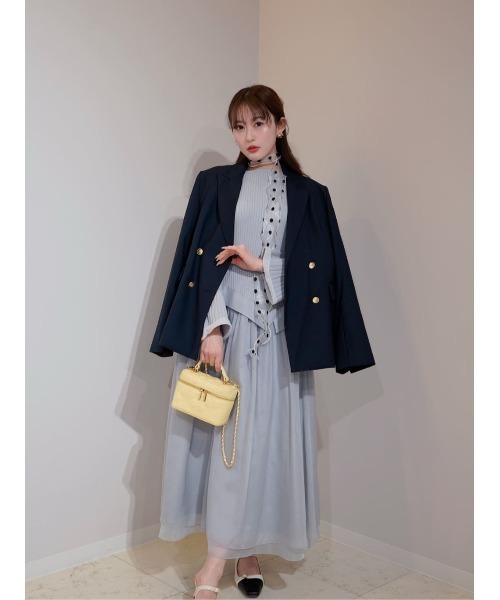 ワンピース Chiffon Knit Docking Dress