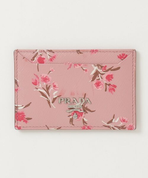 PRADA（プラダ） 花柄 カードケース - ピンク レディース : ZOZOTOWN
