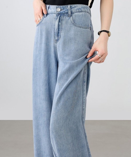 「HANDO」 デニムパンツ M ブルー レディース_画像3