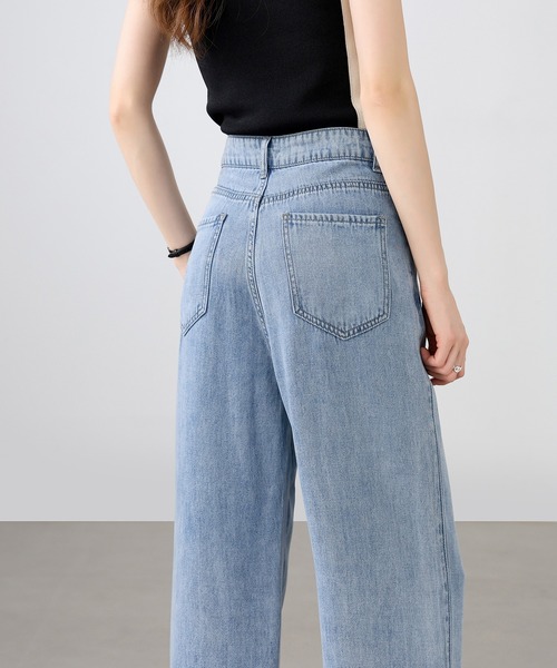 「HANDO」 デニムパンツ M ブルー レディース_画像4