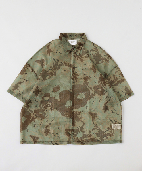 シャツ 半袖 NOMARHYTHM（ノーマリズム）別注 FLOWER MESH CAMO メンズ レディース | NOMA t.d.