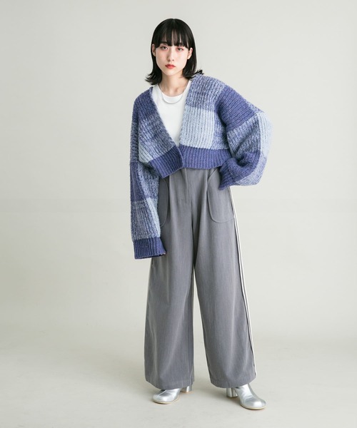 「KBF」 イージーパンツ ONE ネイビー レディース_画像7