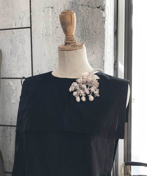 未使用新品】m.soeur エムスール がま口 flower コサージュ