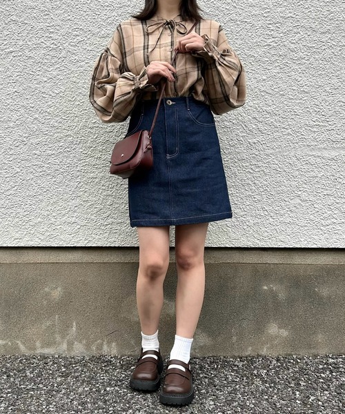 Cham. デニムスカート 細見え膝丈デニムスカート : ZOZOTOWN Yahoo!店