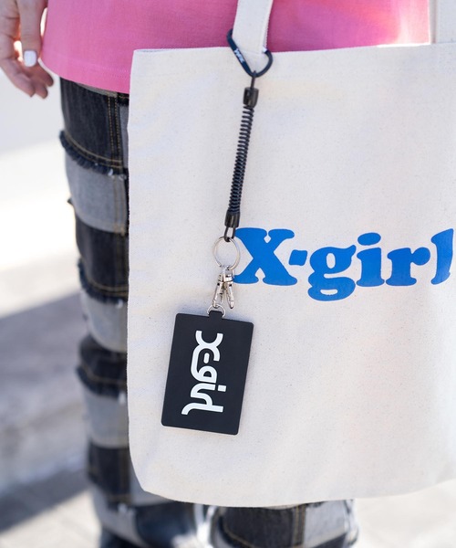 X-girl（エックスガール） パスケース MILLS LOGO RUBBER PASS CASE