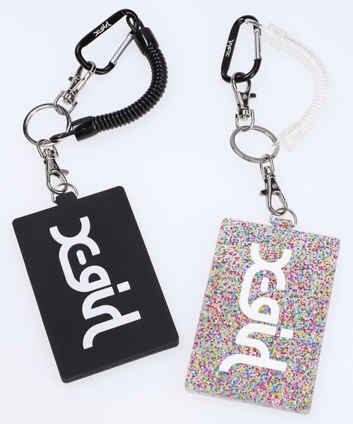 X-girl（エックスガール） パスケース MILLS LOGO RUBBER PASS CASE