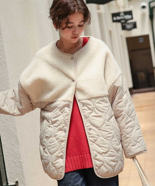 titivate（ティティベイト） ダウンコート ダウンジャケット ボア切替