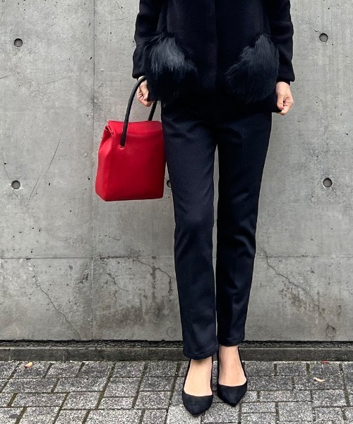 パンツ JENNE裏起毛 ブラックパンツ レディース : ZOZOTOWN