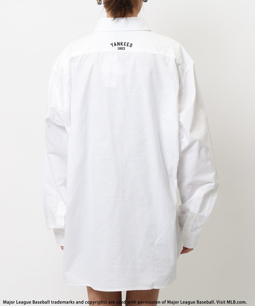 BACK TO THE FIELD シャツ 「MLB」刺繍ロゴオックスフォードシャツ
