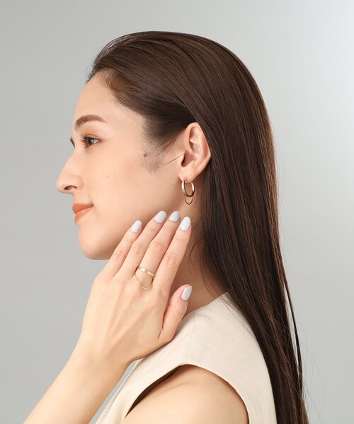 COCOSHNIK（ココシュニック） ピアス K10コンパクトチェーンドレープ