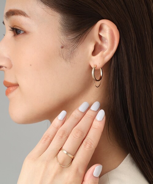 COCOSHNIK（ココシュニック） ピアス K10コンパクトチェーンドレープ