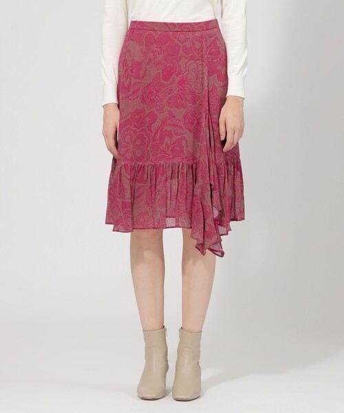 【最終価格】EPOCA プリミティブフレアスカート EPOCA スカート プリミティブプリント フレアスカート