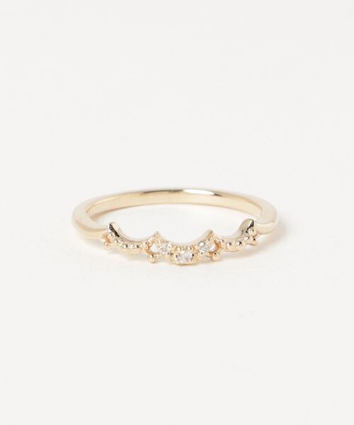 指輪 リング 「Pocket Ring」K10ダイヤモンドピンキーリング レディースの画像
