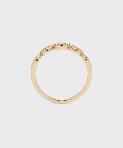 指輪 リング 「Pocket Ring」K10ダイヤモンドピンキーリング レディースの画像