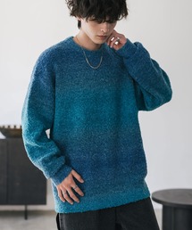 Rocky Monroe セーター ニット オーバーサイズグラデーションボーダー  