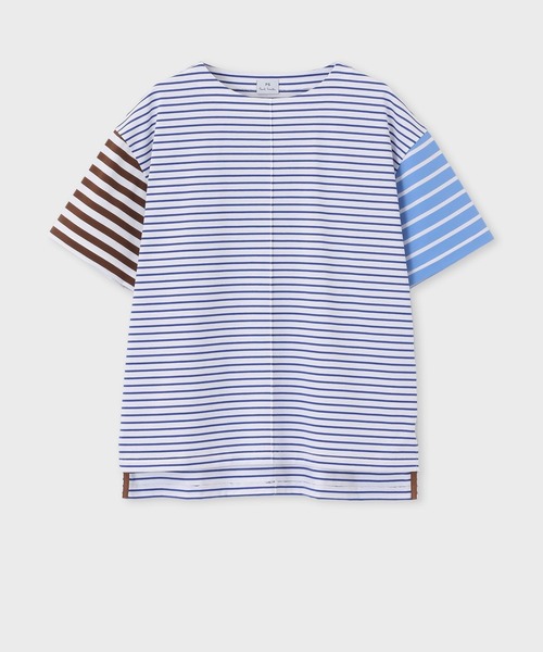 tシャツ ウィメンズ ミックス ボーダー 半袖Tシャツ / 145404 J355 レディース