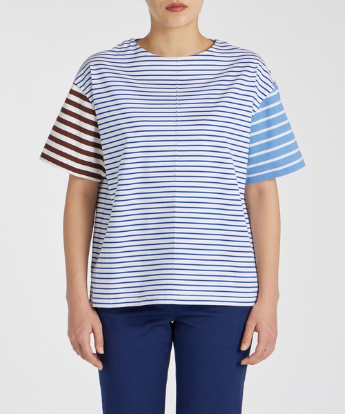 ポールスミス　新品ミックス ボーダー 半袖Tシャツ　M ウィメンズ ミックス ボーダー 半袖Tシャツ