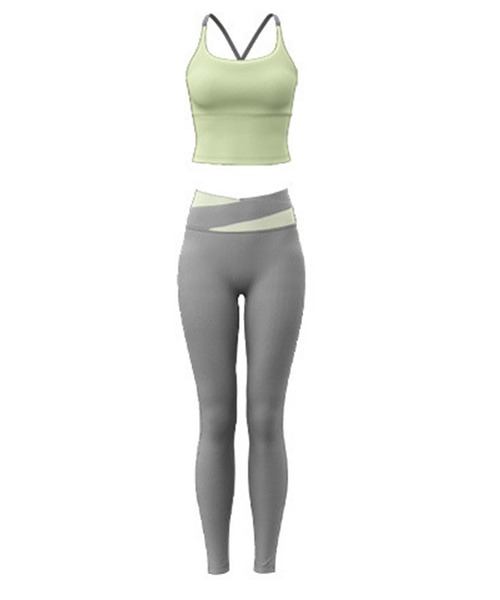 Bombshell sportswearトップスとレギンスセット S ゼクシィミックス レディース コンプレッション ロングタイツ
