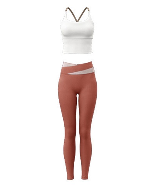 Bombshell sportswearトップスとレギンスセット S ゼクシィミックス レディース コンプレッション ロングタイツ