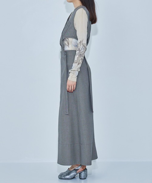 ワンピース 「STUDIOUS/ステュディオス」クロスラップドレス 