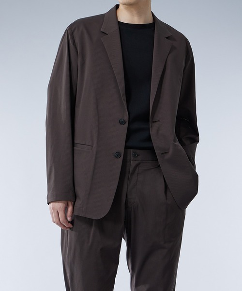 【UNITED TOKYO】ブラウン セットアップ(定価の85%OFF) UNITED TOKYO セットアップ Dot Air ストレッチジャケット