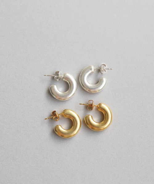 TEN. ピアス 18KGP ベーグルピアス レディース メンズ : ZOZOTOWN