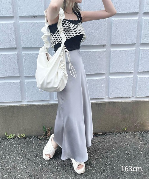 SEU スカート サテンマーメイドフレアロングスカート : ZOZOTOWN Yahoo