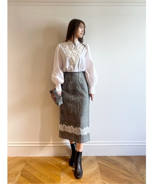 ブラウス シャツ 「LOULOU WILLOUGHBY」レーストリムブラウス レディース LOULOU WILLOUGHBY ブラウス シャツ 「LOULOU WILLOUGHBY