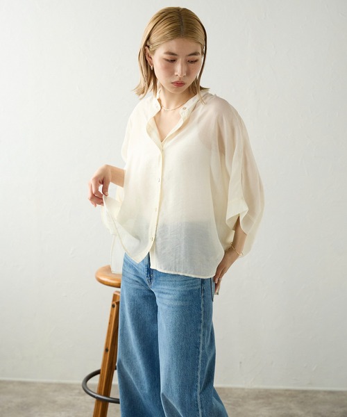 meilmada ブラウス シャツ シアードルマンシャツ レディース