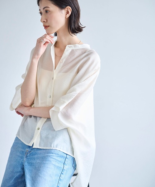 meilmada ブラウス シャツ シアードルマンシャツ レディース