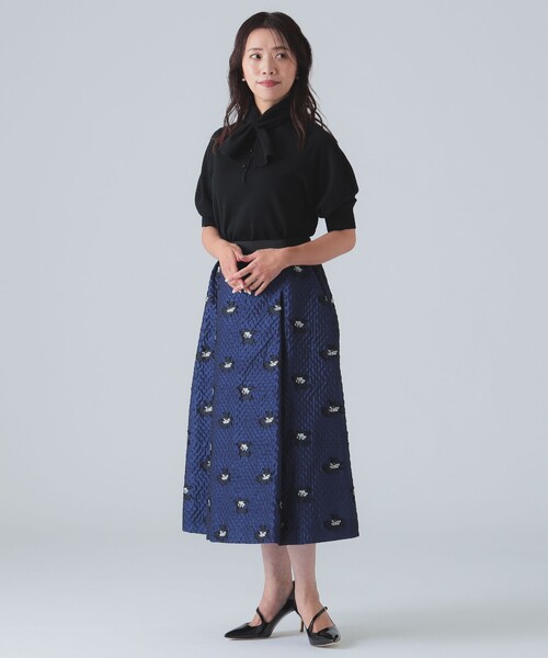 EFFE BEAMS スカート ラメ フクレ ジャガード : ZOZOTOWN Yahoo!店 