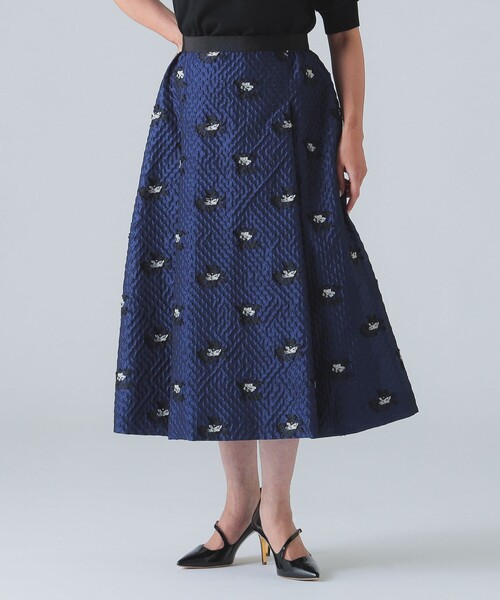 EFFE BEAMS スカート ラメ フクレ ジャガード : ZOZOTOWN Yahoo!店 