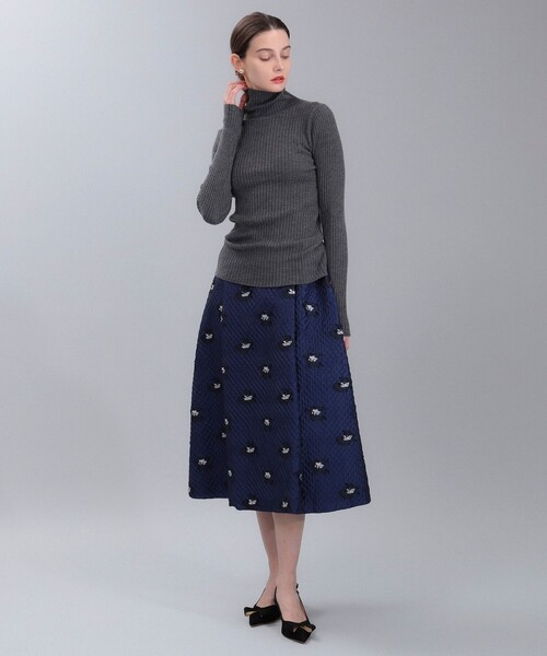 EFFE BEAMS スカート ラメ フクレ ジャガード : ZOZOTOWN Yahoo