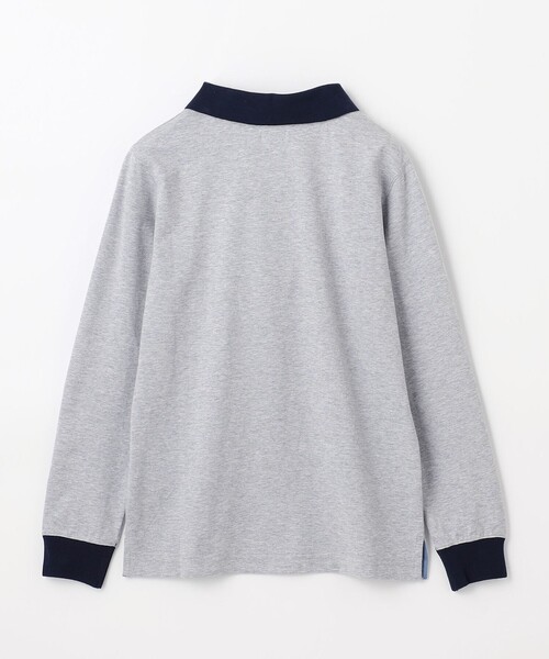 J.PRESS ポロシャツ 「140-170cm」40/2天竺襟付き Vネック