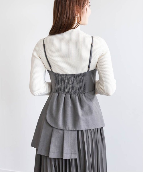 RANDA（ランダ） ワンピース プリーツレイヤードキャミワンピース