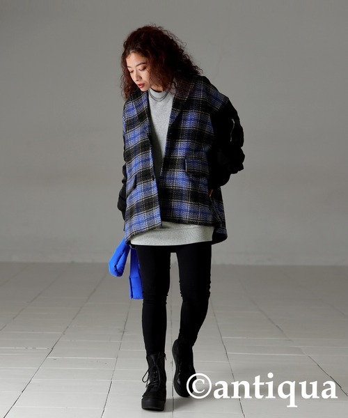 antiqua（アンティカ） ma1 ma-1 異素材ドッキングアウター レディース