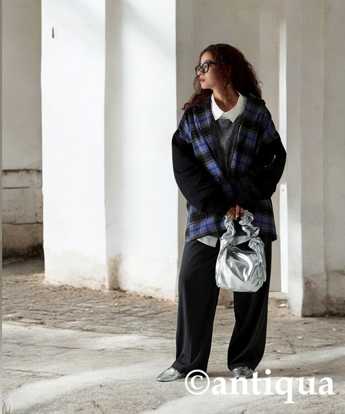 antiqua（アンティカ） ma1 ma-1 異素材ドッキングアウター レディース