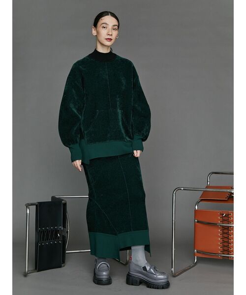 ニット セーター VELOUR HIGHNECK TOP / ベロアハイネックトップ レディース UN3D. ニット セーター VELOUR HIGHNECK TOP / ベロアハイネック