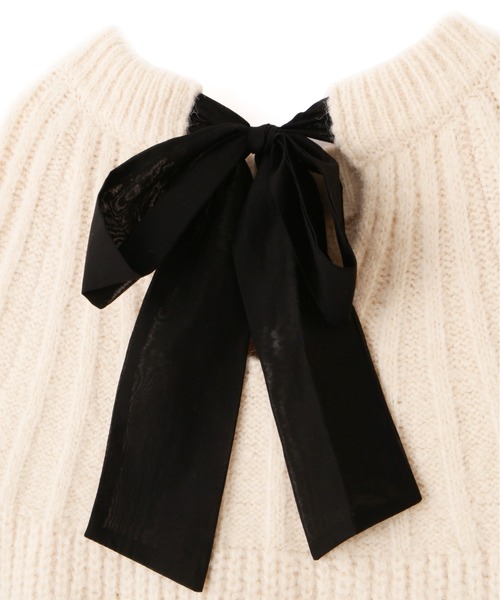 NATURAL BEAUTY BASIC キュウシンバックリボンニット 楽天市場】キュウシンバックリボンニット NATURAL BEAUTY BASIC